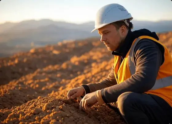 Étude de sol réalisée sur un terrain avant la construction d’une maison.