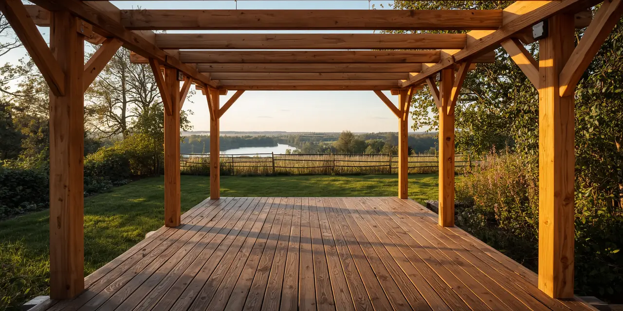 Terrasse et pergola en mélèze