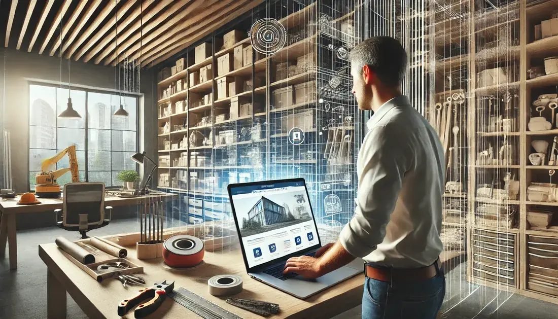 Artisan utilisant un site web professionnel pour sa visibilité en ligne.
