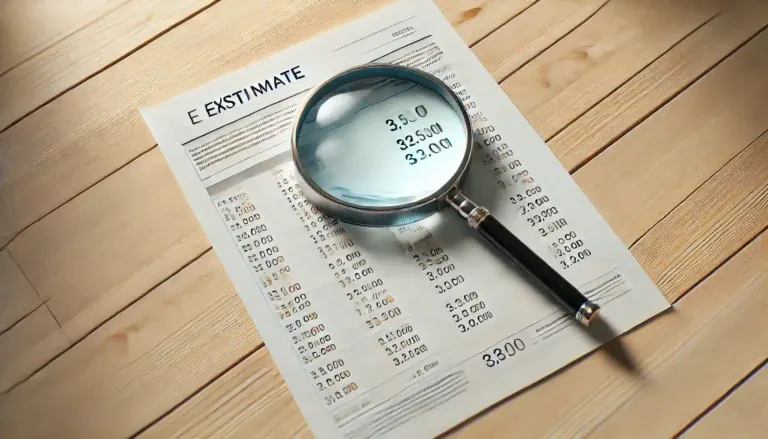 Des devis clairs et transparents présentés au client.